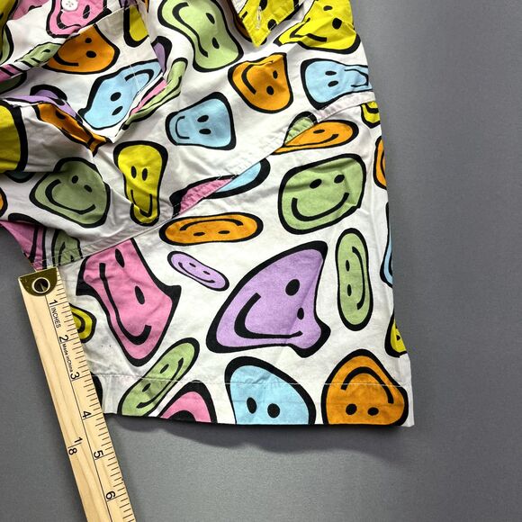 Vintage‎ aLab Button Down Shirt XL Melting Smiley Face Multicolor Hippy Trippy - Picture 9 of 14